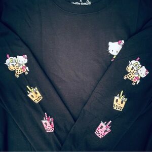 Tokidoki x Hello Kitty Boba Tea Unicorno Long Sleeve Black Tee Shirt Men’s L NWT